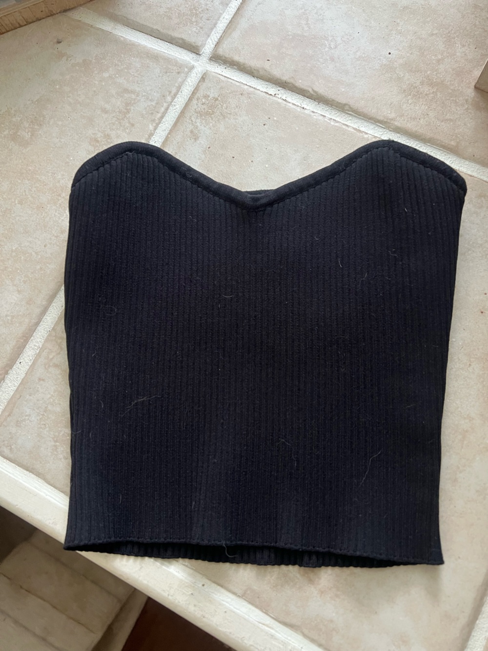 Forever 21 Men's Black Ribbed V-Neck Sweater